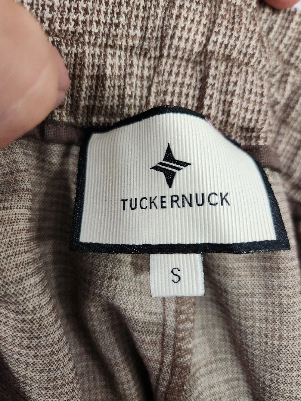 Tuckernuck Brown Plaid Cropped Flare Carlton Pants Size Small